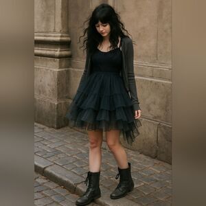 Betsey Johnson Dark Olive Green Tall Lace Up Combat Boots 8 Gothic Punk Grunge E